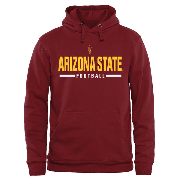 Men NCAA Arizona State Sun Devils Custom Sport Pullover Hoodie Maroon->customized ncaa jersey->Custom Jersey